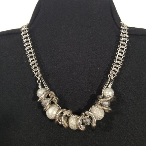 Sparkly Choker Necklace with Iridescent Crystals and Other Shiny Things. - Picture 1 of 9